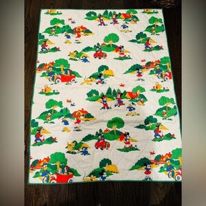 Vintage Mickey Mouse Blanket Quilt Disney Blanket Crib Blanket